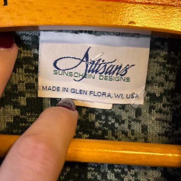 Artisan Sunchein Forest Print Fleece Lodgecore Jacket Made in USA Size Large - Picture 3 of 10